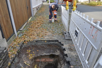 Verlegung von Glasfaserleitungen in Elbenau