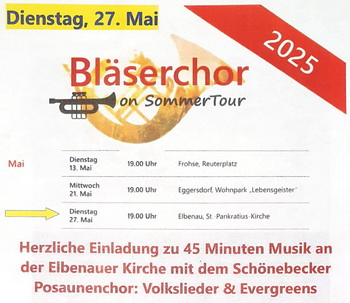 Einladungsflyer Bläserkonzert