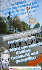 Einladung zum Herrentag in Elbenau