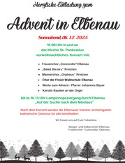 Flyer für das Adventskonzert