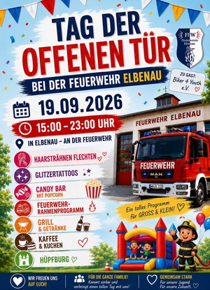 Flyer Tag der offenen T&uuml;r der Feuerwehr